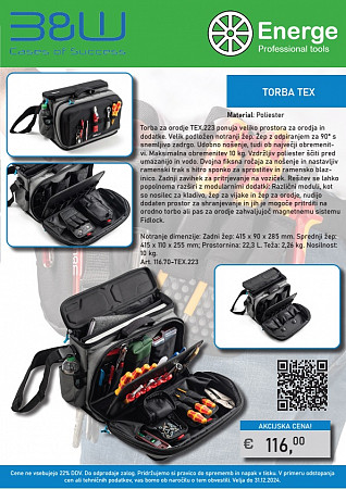 Torba in dodatki TEX 223