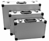 Set aluminijastih kovčkov za orodje 3 kosi