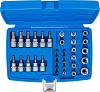 Set bitov in nasadnih ključev 10 mm Torx 34 kosov