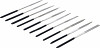 Set diamantnih pil | ravne | 140 x 3 mm | 10 kosov