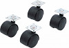 Set dvojnih vrtljivih koles 40 mm 4 kos