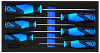 Set izvijačev v 1/3 CT modulu