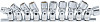 Set kardanskih zglobov 3/8