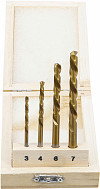 Set spiralnih svedrov HSS levi rez 4 kos