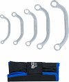 Set ukrivljenih obročnih ključev 8 × 10 – 21 × 22 mm 5 kos.