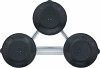 Trojna gumijasta prisesalka (aluminij) Ø 115 mm