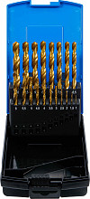 Twist Drill Set HSS titanijev nitrid 1 - 10 mm 19 kosov