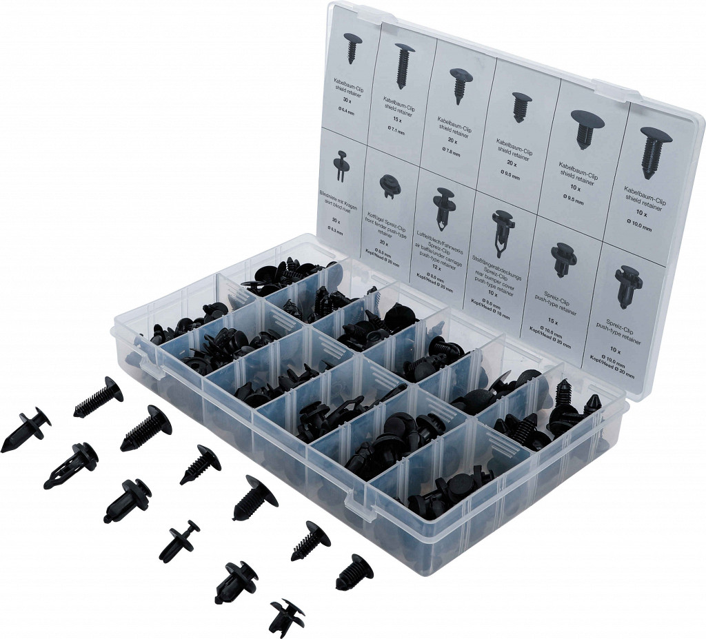 Asortiman avtomobilskih sponk univerzalno 192 kosov