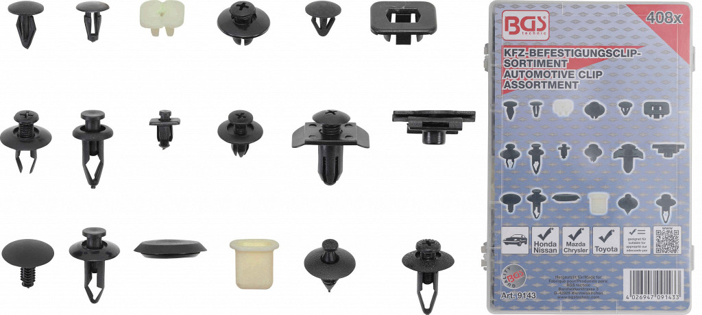 Asortiman avtomobilskih sponk za Nissan 408 kosov