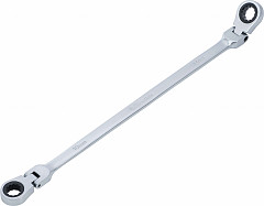 Dvojni obročni ključ s pregibno ragljo