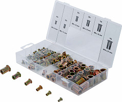 Komplet zakovic matice pocinkano jeklo 150 kos.