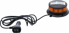 Rotacijska opozorilna luč rumena z magnetom 12 V / 24 V Ø 13