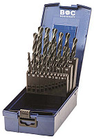 Set 25 spiralnih svedrov HSS DIN 338 valjani Tip N v ABS pla