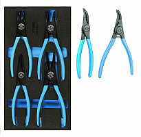 Set 8 Seger klešč v penastem modulu GEDORE