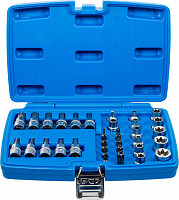 Set bitov in nasadnih ključev 10 mm Torx 34 kosov