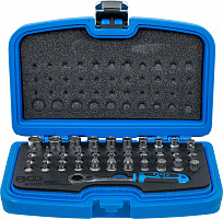 Set bitov in nasadnih ključev Push-through 44 kos