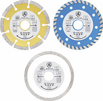 Set diamantnih diskov | izvrtina Ø 20 mm | Ø 115 mm | 3 kosi
