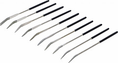Set diamantnih pil | ukrivljene | 140 x 3 mm | 10 kosov