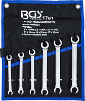 Set dvojnih obročnih ključev odprti tip 8 x 10 do 17 x 19 mm