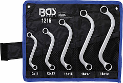 Set dvojnih obročnih ključev S tip 10 x 11 do 18 x 19 mm 5 k