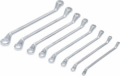 Set dvojnih obročnih ključev zamaknjeni 6 x 7 do 20 x 22 mm 