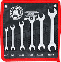 Set dvojnih viličastih ključev 6 x 7 do 18 x 19 mm 6 kos