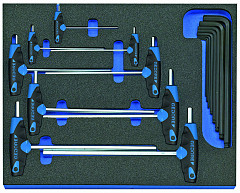 Set inbus ključev v 2/4 CT modulu za orodje, 17 kosov
