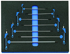 Set inbus ključev z T ročajem v 2/4 CT modulu za orodje, 7 k