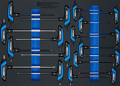 Set izvijačev T-ročaj v peni 3/3 18 kos