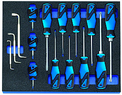 Set izvijačev v 2/4 CT modulu za orodje, 15 kosov