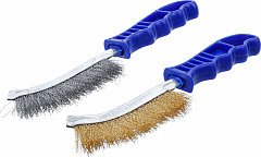 Set jeklenih žičnih krtač jeklo in medenina 260 mm 2 kosa