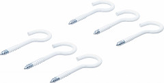 Set kavljev bel plastificiran 60 mm 6 kosov
