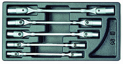Set ključev z gibljivo glavo v 1/3 ES modulu za orodje.