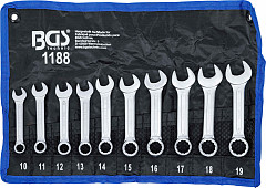 Set kombiniranih ključev kratkih 10–19 mm 10 delni