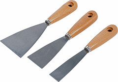 Set lopatic za kitanje lesen ročaj 30/50/80 mm 3kos.