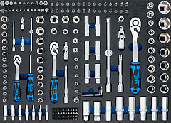 Set nasadnih ključev v peni 192 kos