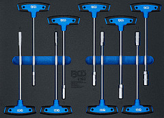 Set natičnih izvijačev T-ročaj v peni 3/3 9 kos