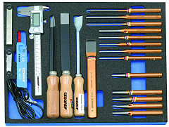 Set orodja v 2/4 CT modulu za orodje, 22 kosov