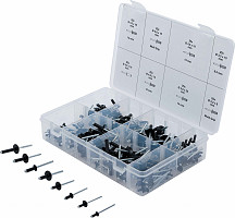 Set slepih kovičnikov aluminij Ø 3.2 – 4.8 mm 200 delni