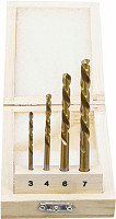 Set spiralnih svedrov HSS levi rez 4 kos