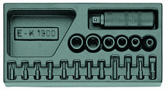 Set udarnih nasadnih ključev v 1/3 ES modulu za orodje.